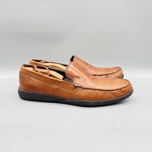 Cole Haan Shoes Mens 9.5 Brown Leather Grand OS Slip On Loafers Casual Comfort main image 2